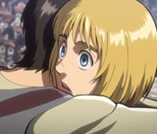 Eren hugging Armin